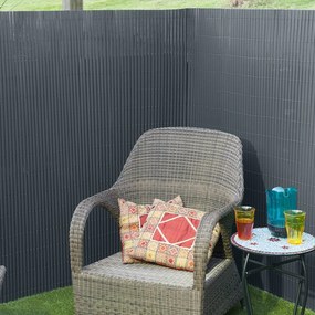 Tela de jardim face dupla PVC 1x3 m antracite