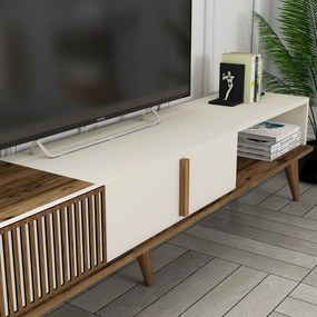 Móvel TV Milan – Nogueira e Creme – 180 cm x 40 cm x 35 cm