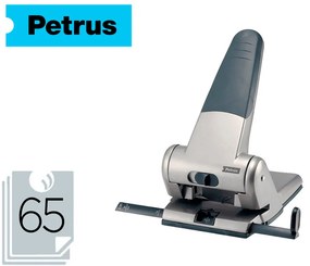 Furador Petrus 305 Metálico Capacidade de 65 Folhas Cor Prata