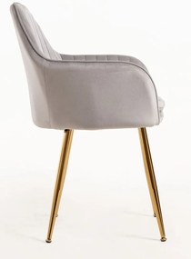 Pack 4 Cadeiras Chic Golden - Cinza claro