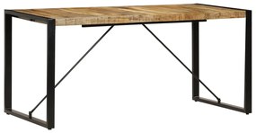Mesa de jantar 160x80x75 cm madeira de mangueira maciça