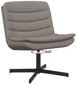Cadeira Giratória Taupe Tecido Uma Pessoa Elegante