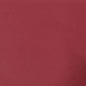 Poltrona 60 cm couro artificial vermelho tinto