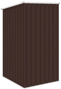 Abrigo de jardim 87x98x159 cm aço galvanizado castanho