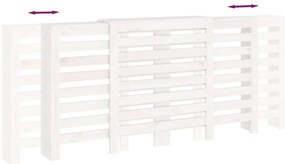 Cobertura de radiador 210x21x85 cm pinho maciço branca