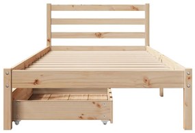 Cama sem colchão 90x200 cm madeira de pinho maciça