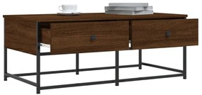 Mesa de centro 100x51x40 cm derivados madeira carvalho castanho