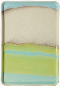 Tabuleiro de servir em esmalte reativo 70's