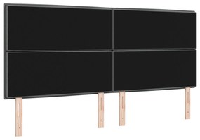 Cabeceira Design Linhas Cinza Escuro 200 cm Tecido