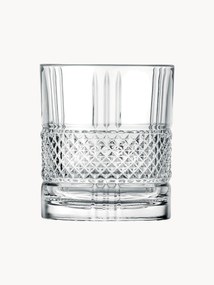 Copos de cristal com relevo brilhante, conjunto de 6