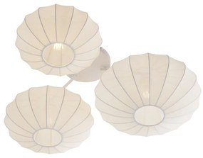 Plafon de teto Japandi branco 3 luzes - Multi Bida Japandi