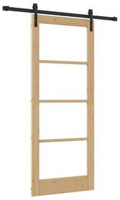 Porta Deslizante vidaXL com Conjunto de Ferragens 'ORKDAL'83x202 cm