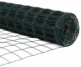 Cerca Euro com 7 Postes Espinhos 0,4 x 10m em Aço Galvanizado Verde
