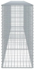 Cesto gabião com cobertura 400x50x100 cm ferro galvanizado