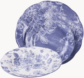 Conjunto de loiça de porcelana Fleurette, 6 pessoas, conjunto de 18