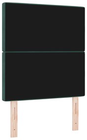 Cabeceira vidaXL com Botão de Cristal Estofada Verde Escura 80 cm Velu