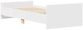 Estrutura de cama 100x200 cm derivados de madeira branco