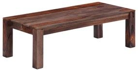 Mesa de centro 110x50x35 cm madeira de sheesham maciça cinzento