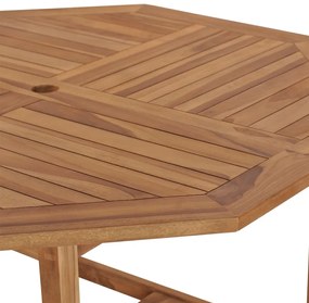 Mesa de jantar p/ jardim 110x110x75 cm madeira de teca maciça