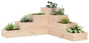 Floreira de jardim com 4 níveis 80,5x79x36 cm pinho maciço