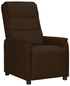 vidaXL Poltrona reclinável couro artificial castanho