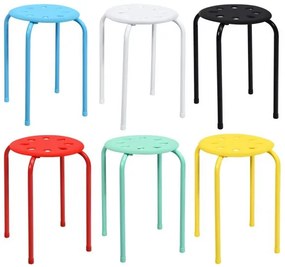 Conjunto de 6 cadeiras de jantar portáteis empilháveis para café da manhã, para casa, cozinha e escritório - cinza
