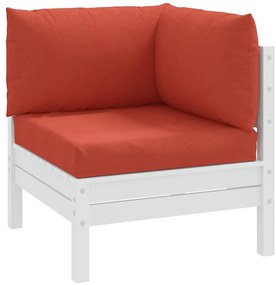 Almofadões de paletes 3 pcs mesclado tecido vermelho