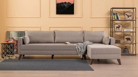 Sofá de Canto Bella – Creme – 275 cm x 85 cm x 165 cm