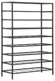 HOMCOM Prateleira de Vinho para Garrafas Rack Capacidade 54 Garrafas 63x25x91 cm Metal Preto | Aosom Portugal