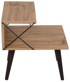 Mesa de Cabeceira "Cross" – Pinho e Faia - 50x40x55 cm – Design Modern