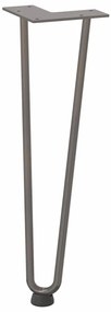 Pernas de grampo para mesa de centro 4 peças Aço natural 42 cm Aço mac