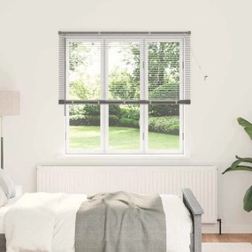 vidaXL Persiana de Janela com cortinas Outros Manual Prata 80 x 130 cm Alumínio