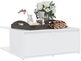 Mesa de centro 80x80x31 cm derivados de madeira branco