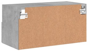 Móvel de parede p/ TV 60x30x30 cm deriv. madeira cinza cimento