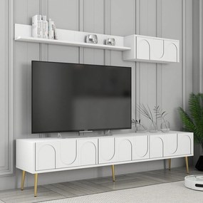 ****
Unidade de TV Lyon – Branco e Dourado – 180 cm x 43 cm x 35 cm

*