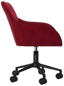 Cadeiras de jantar giratórias 2 pcs veludo vermelho tinto