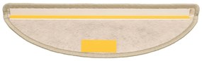 Tapetes escada adesivos aspeto sisal 15 pcs verde-claro