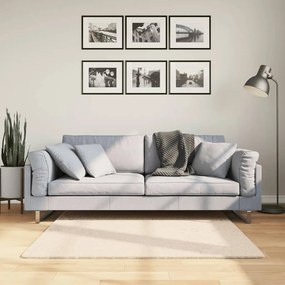 vidaXL Tapete pelo curto macio e lavável HUARTE 120x120 cm bege