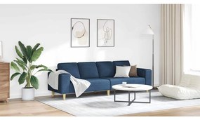 vidaXL Sofá de Sala de Estar Azul 250 x 77 x 76 cm Poliéster
