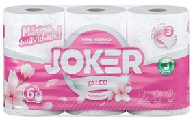 Papel Higiénico Tissue Joker Talco 3 Folhas 165 Serviços 18M