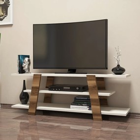 ****  
Móvel TV Flower – Nogueira e Creme – 120x42x33,6 cm

**