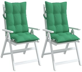 Almofadões p/ cadeira encosto alto 2 pcs tecido oxford verde
