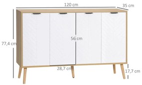 Aparador Lovar de 120cm - Design Nórdico