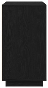 Buffet vidaXL Preto Carvalho 80x34x75 cm Madeira Engenharia