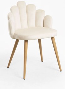 Pack 2 Cadeiras Hand Veludo - Beige