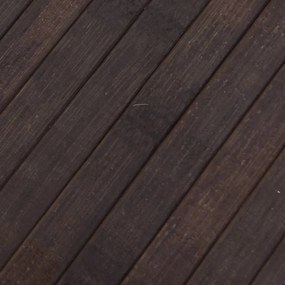 Tapete retangular 60x200 cm bambu castanho-escuro