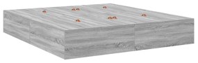 Estrutura de Cama Armazenamento vidaXL Cinza Sonoma 200x200 cm