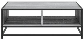 Mesa de centro 80x80x30 cm deriv. madeira/metal cinzento sonoma