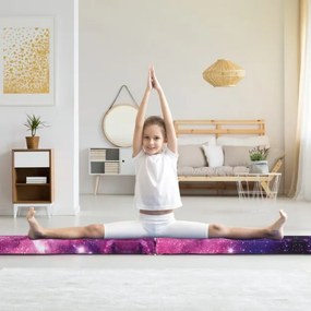 Barra de equilíbrio Ginástica dobrável com base de madeira maciça e superfície antiderrapante de espuma portátil com alça para crianças e adolescente