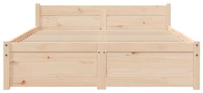 Estrutura de cama pequena casal 120x190 cm pinho maciço